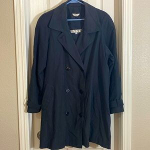 Brem Rainwear Black Trench coat with pockets  size 18